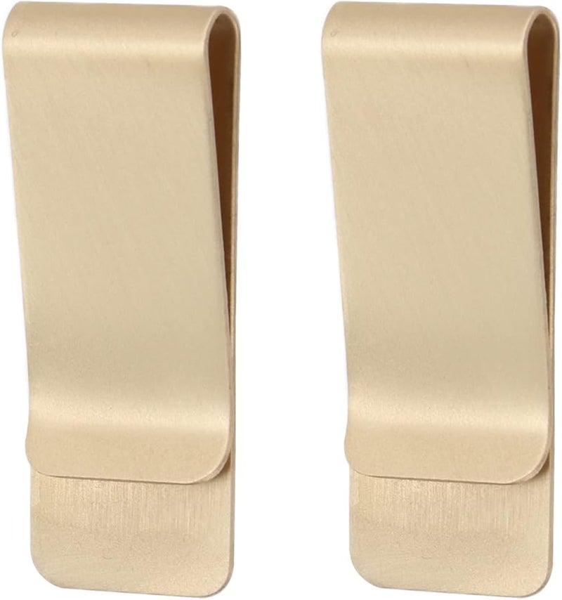 Gold Stainless Steel Money Clip Wallet For Men 2Pcs Metal Credit Card Holder - Image 3